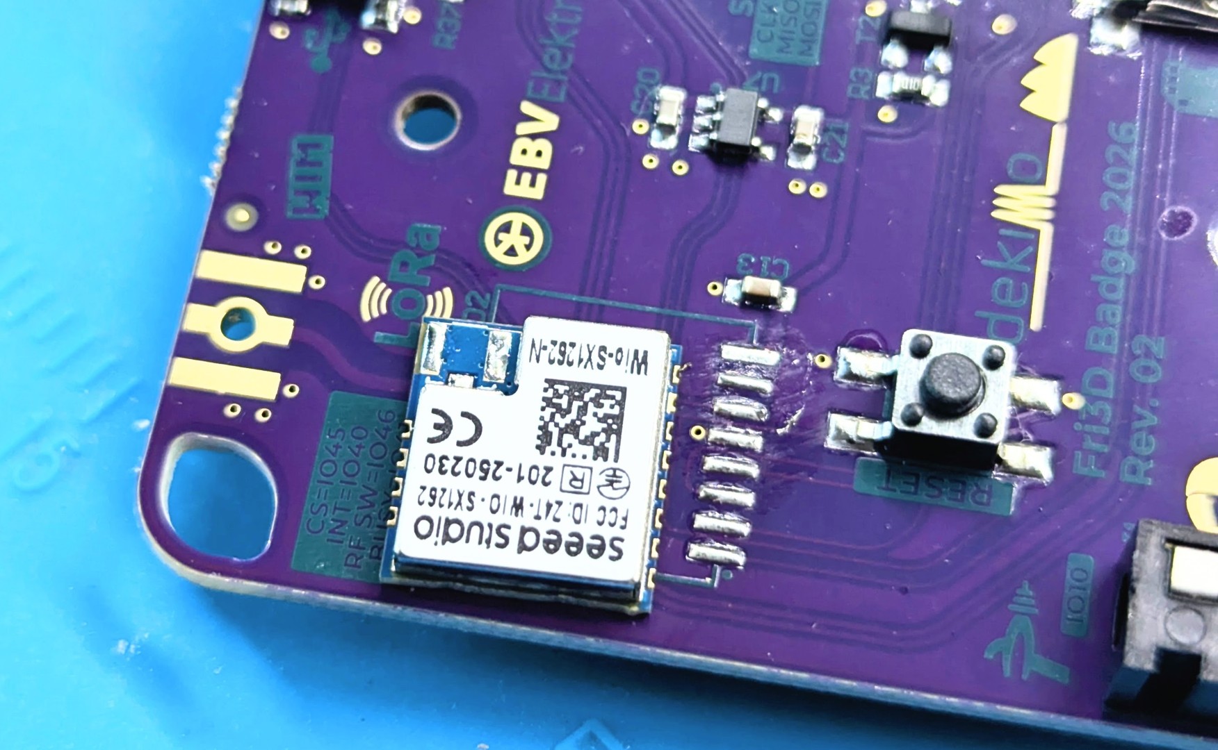 LoRa module op de badge