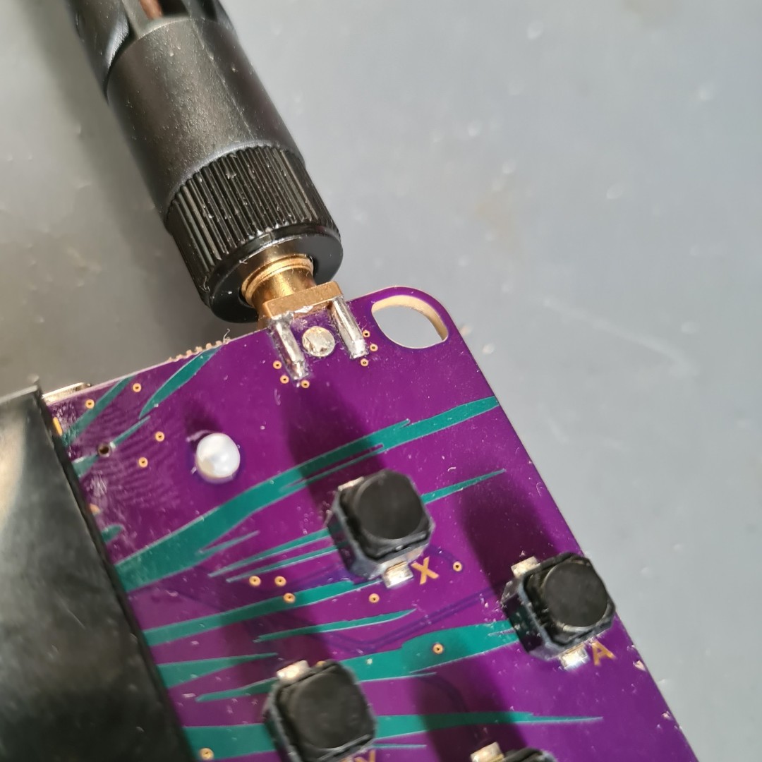 SMA Connector soldered front